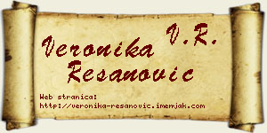 Veronika Resanović vizit kartica